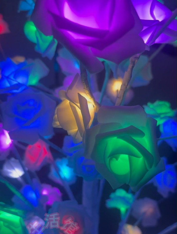 玫瑰花网红发光树灯房间装饰场景布置氛围灯摆件