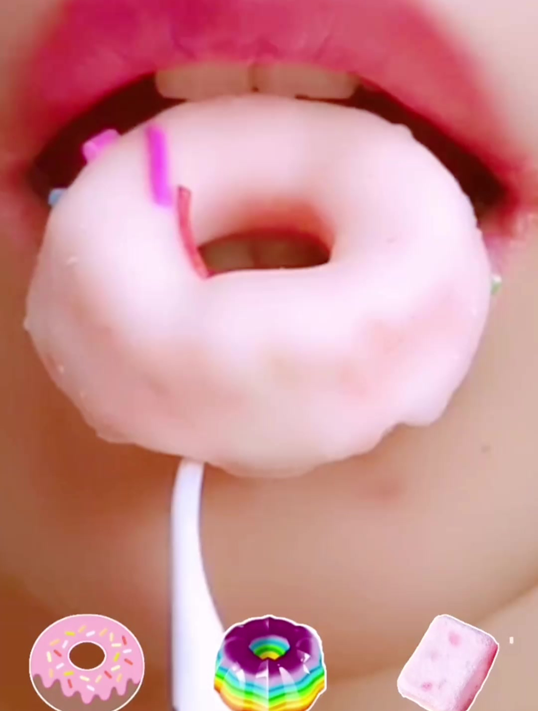 甜甜圈 彩针糖 果冻