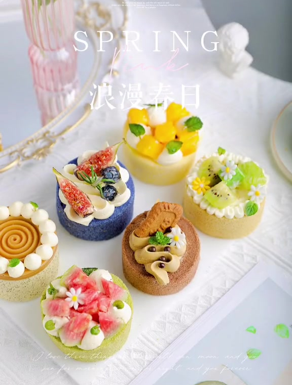 七色彩虹蛋糕卷