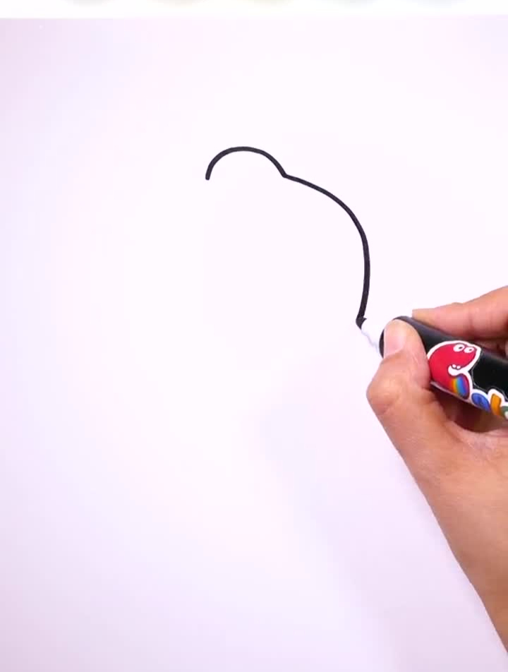 教你画一只热腾腾的大包子色彩儿童简笔画