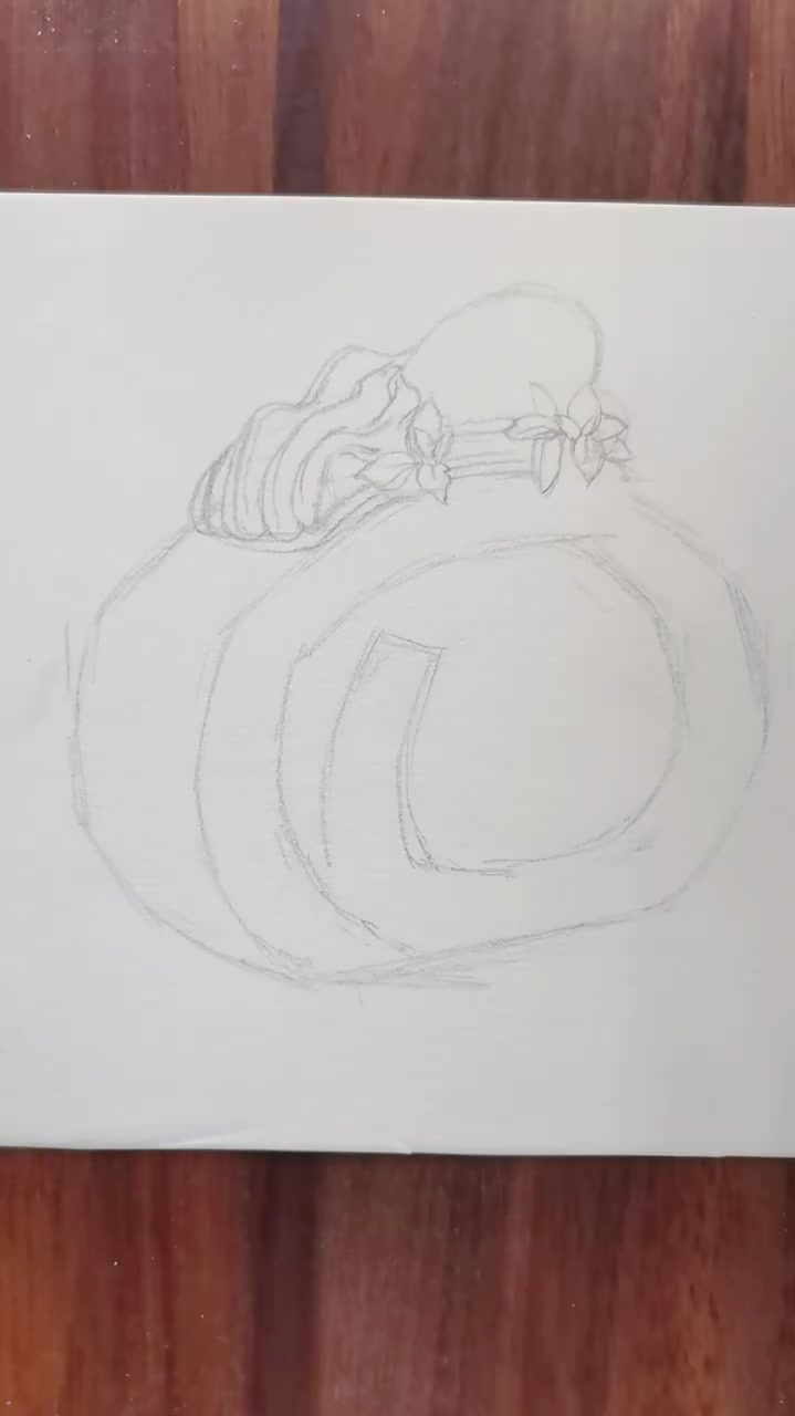 水彩黑莓蛋糕卷,线稿篇