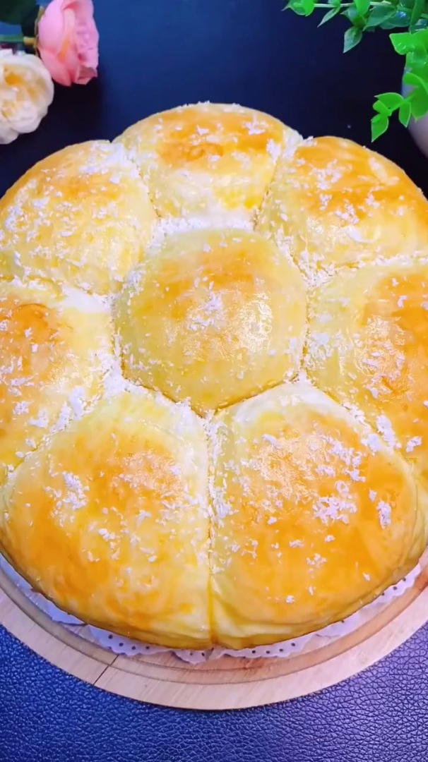 蜂蜜椰蓉大面包 在家做美食 花样面食 美食教程 面包制作