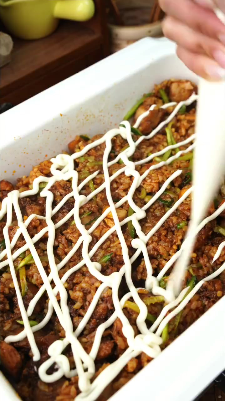 成功解锁了学校门口的烤肉拌饭!巨好吃
