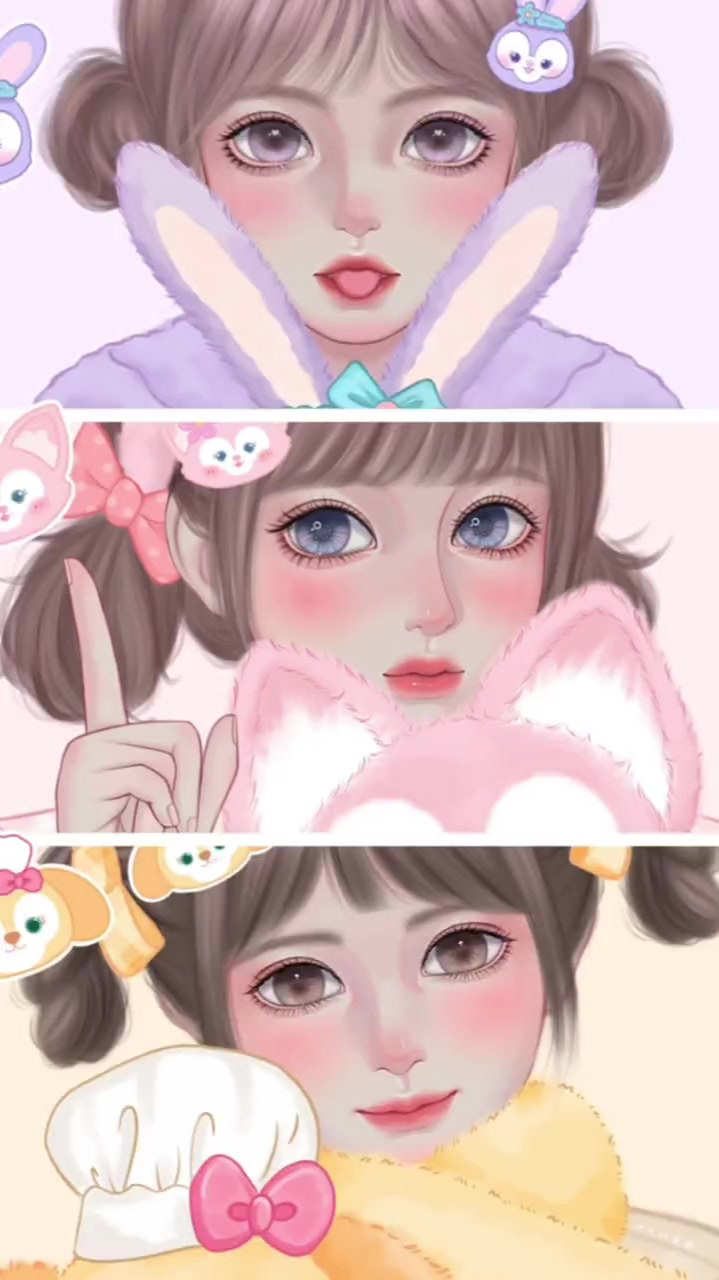 手绘头像 procreate 闺蜜头像