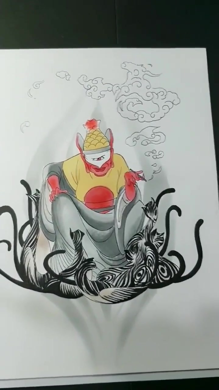 马克笔系列!画大鱼海棠灵婆!