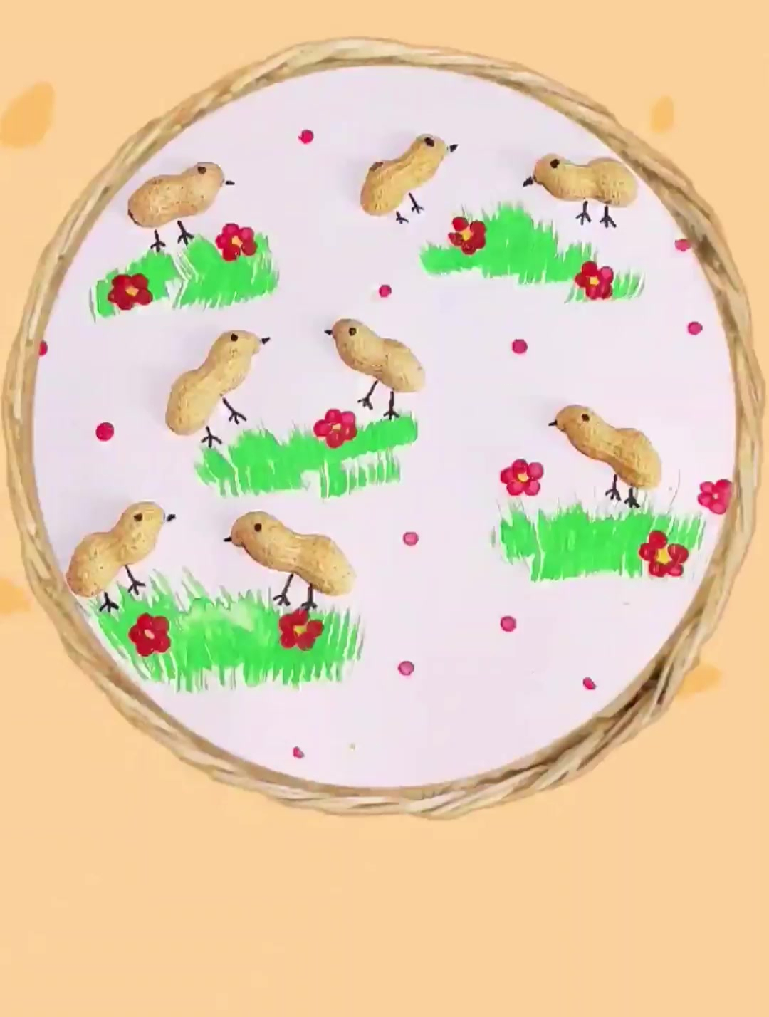 花生皮不要扔,做些小鸡是不是也很可爱呀?