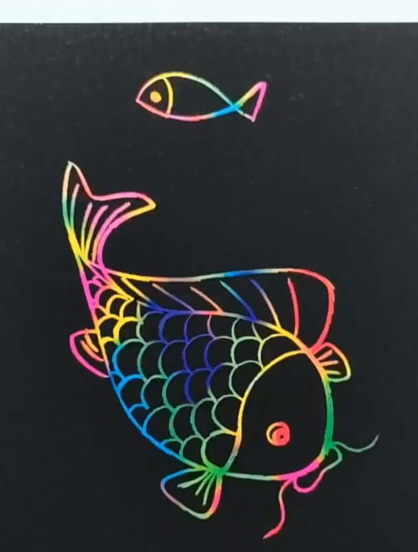 让孩子爱上画画,大鲤鱼这样画,一学就会