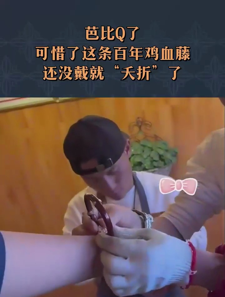 芭比Q了,可惜了这条百年鸡血藤,还没戴就“夭折”了!