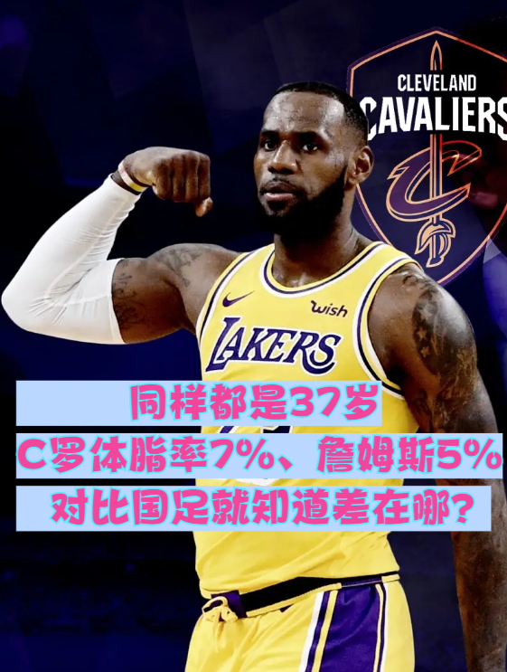 同样都是37岁,C罗体脂率7%、詹姆斯5%,对比国足就知道差在哪?2