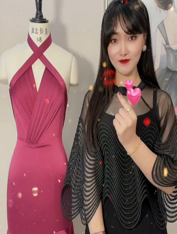 秋天的第一款鱼尾裙小礼服,我要做的浪漫一点