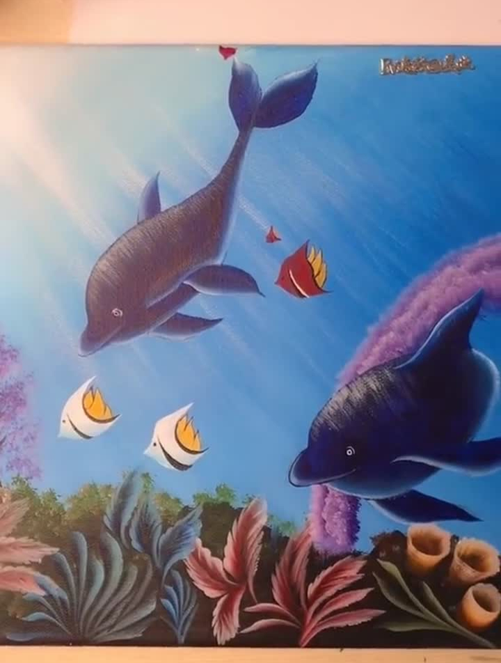 海底世界手绘彩绘手绘排笔画