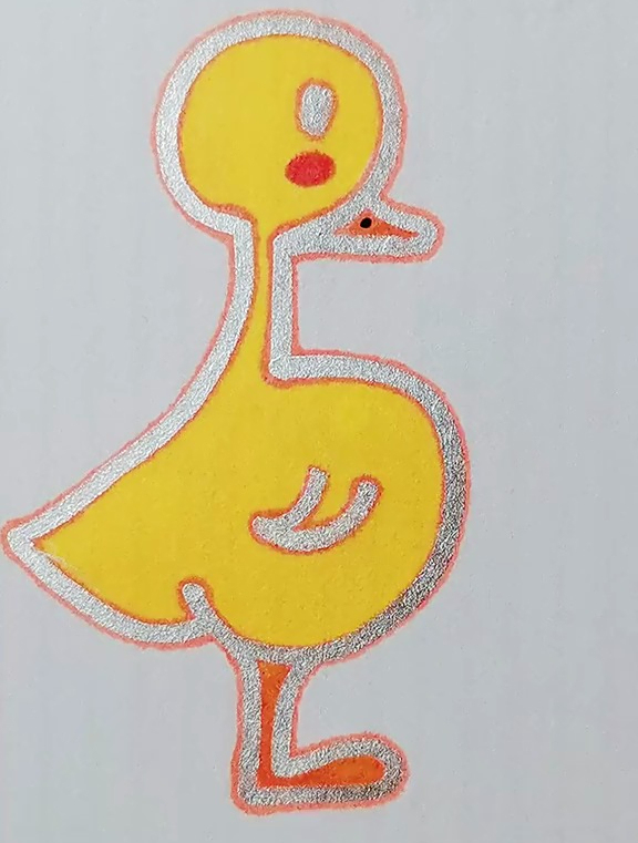数字5画个可爱的小黄鸭