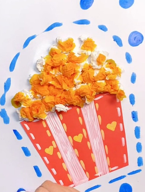 一张卫生纸就能做的爆米花,快和孩子一起玩起来吧!