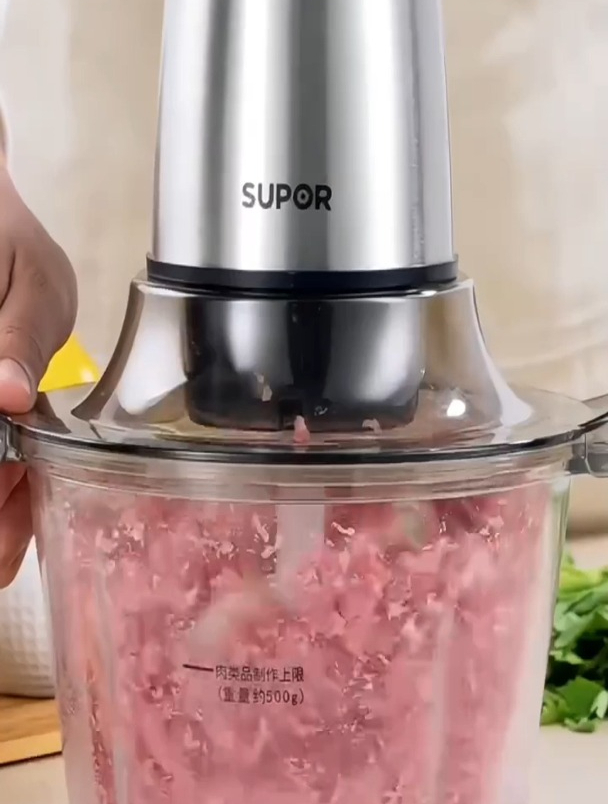 电动绞肉机就是方便,再也不用慢慢剁了,还好清洗