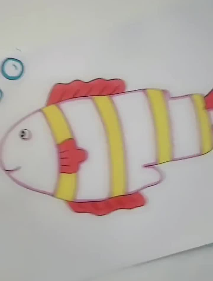 画一条鱼吧!亲子创意热门简笔画宝妈