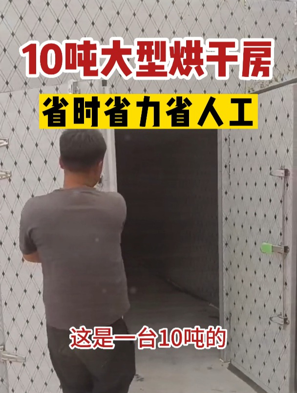 10吨大型烘干房来了 耗电小瓜果蔬菜都能烘,不用翻,1个人就能干