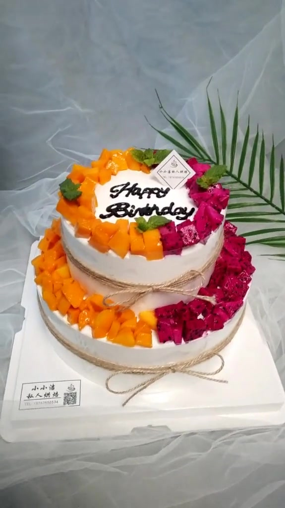 简单的双层水果蛋糕,你喜欢吗