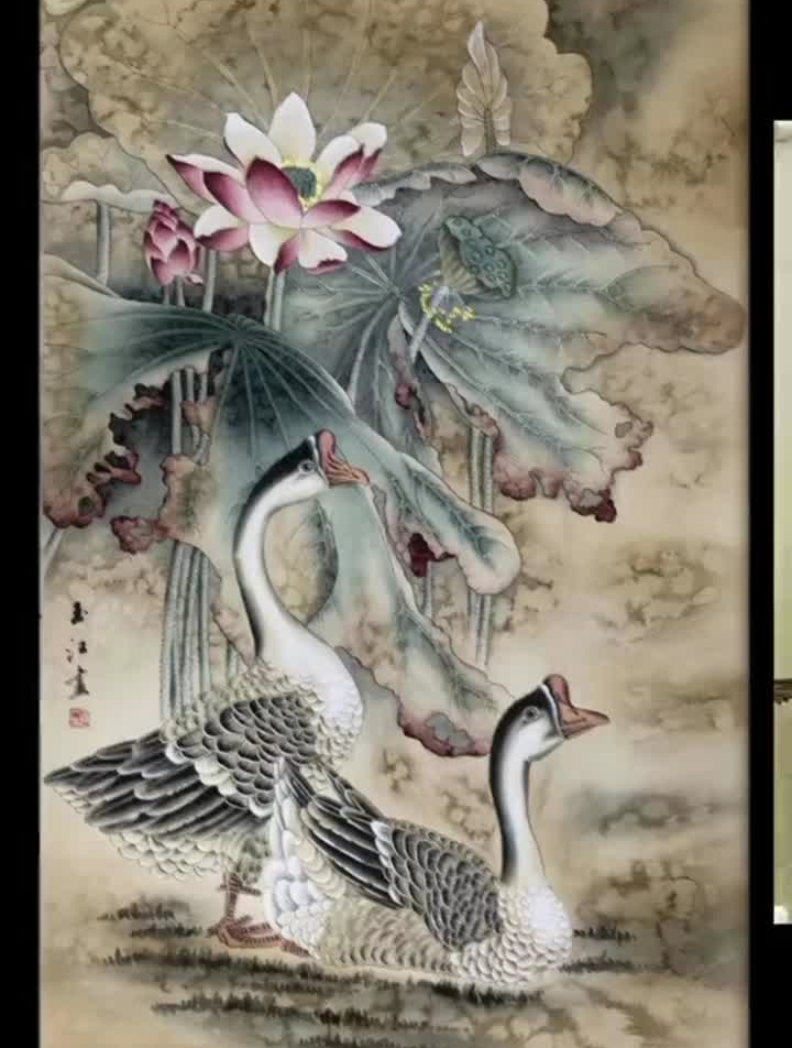分享几副作品!请欣赏充能计划画画中国画花鸟工笔画