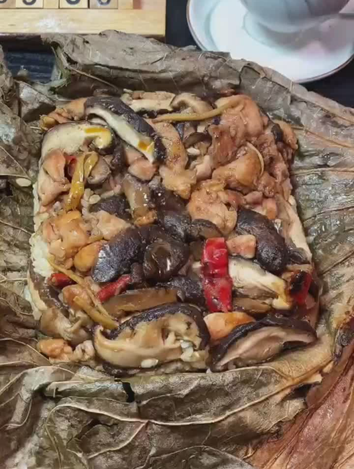 香菇滑鸡荷叶饭如此美味的减脂餐你值得拥有减肥