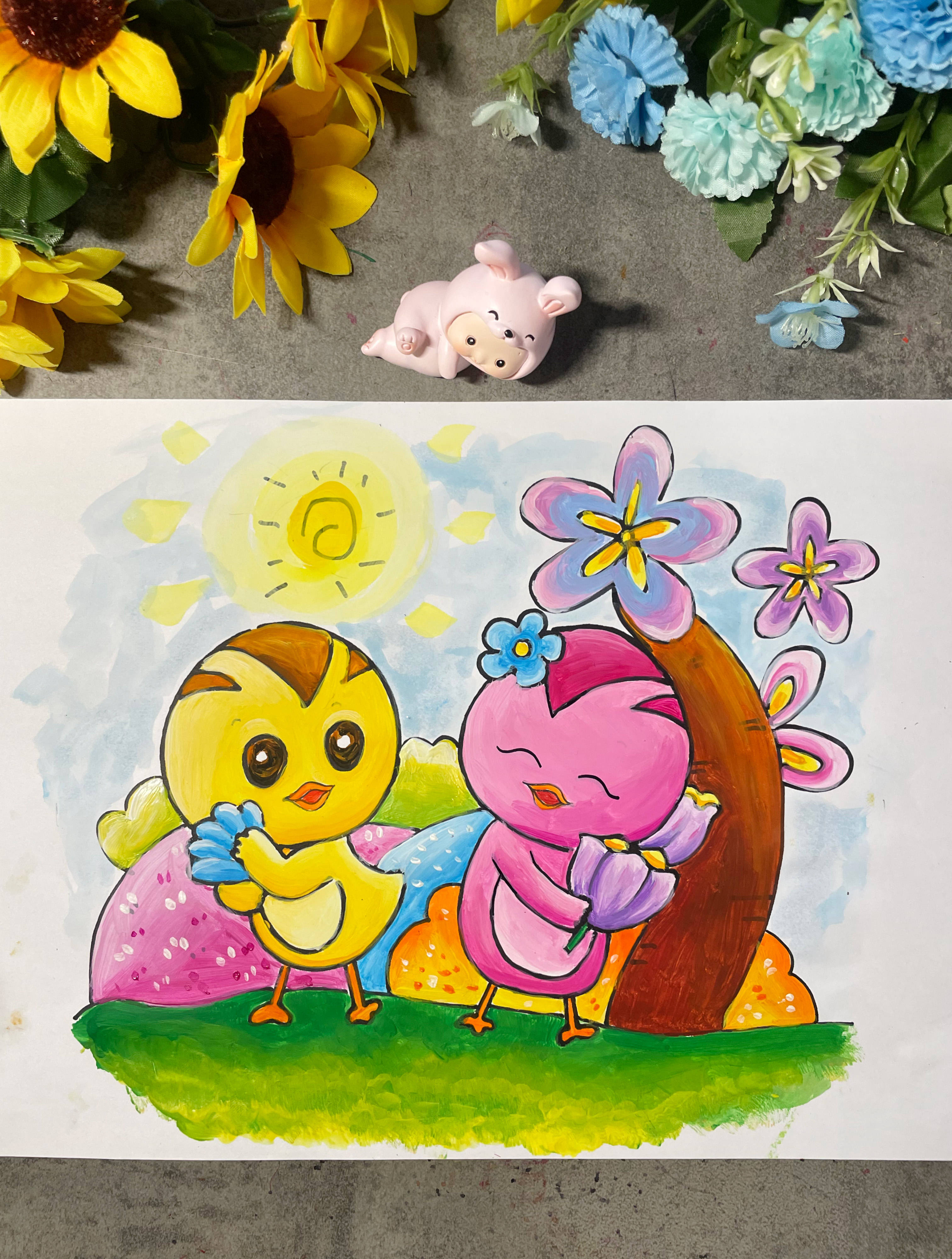 萌鸡小队儿童简笔画,爱画画的宝宝一起来画呀