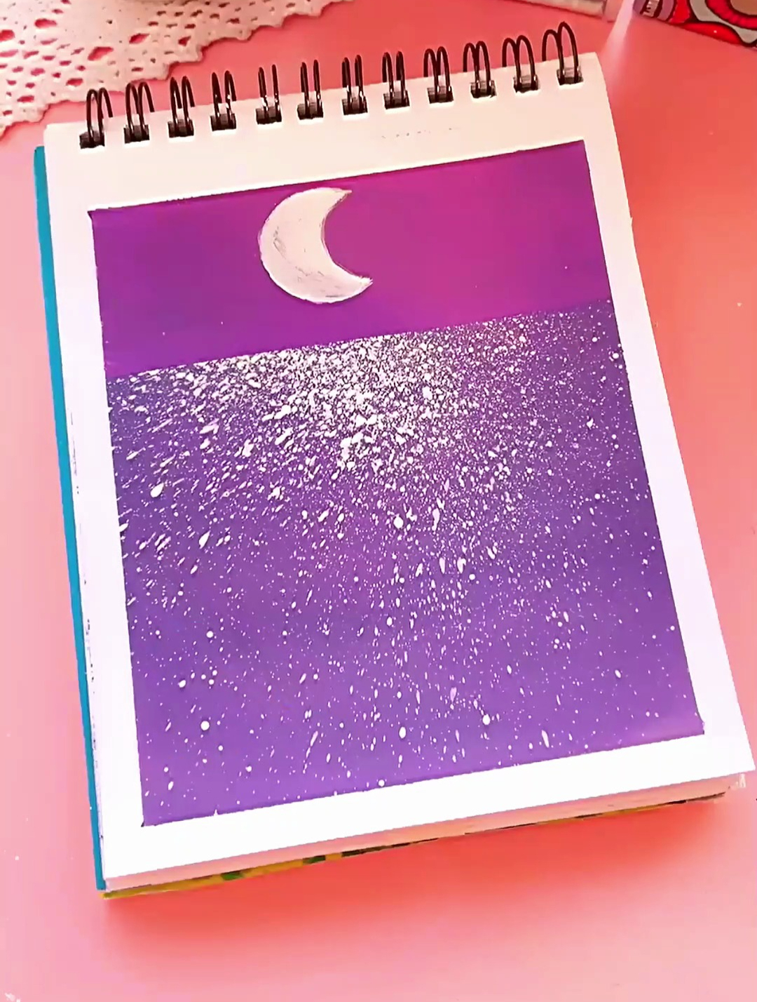 手工木匠:漂亮的星空紫海插画教程