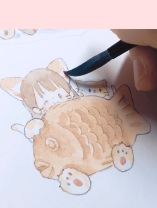 画了鲷鱼烧,嘻嘻