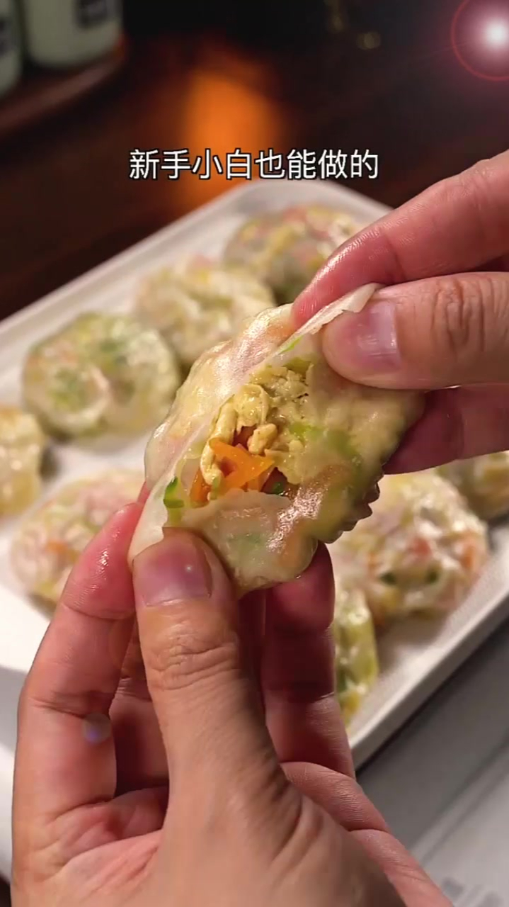 新手小白也能做的蔬菜火腿小蒸包,一出锅孩子就吃了好几个