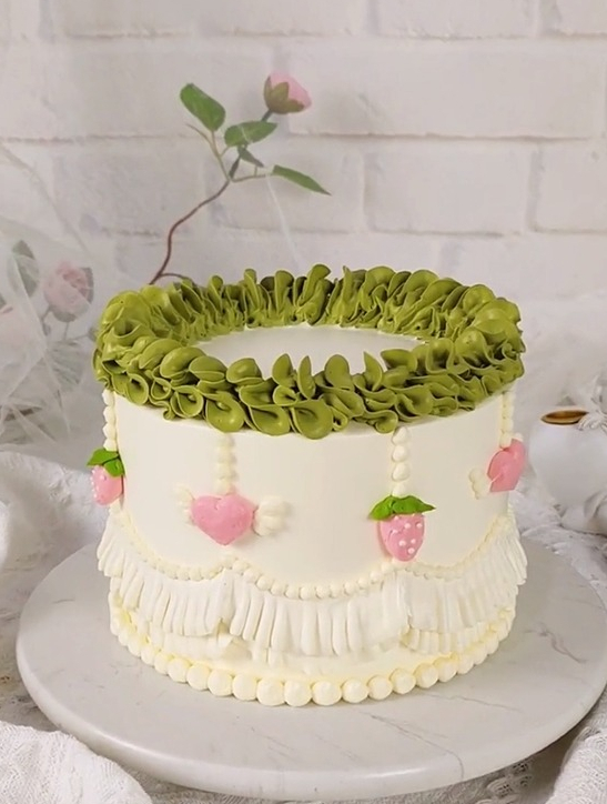 小清新裱花蛋糕,配一首喜欢的bgm充满活力