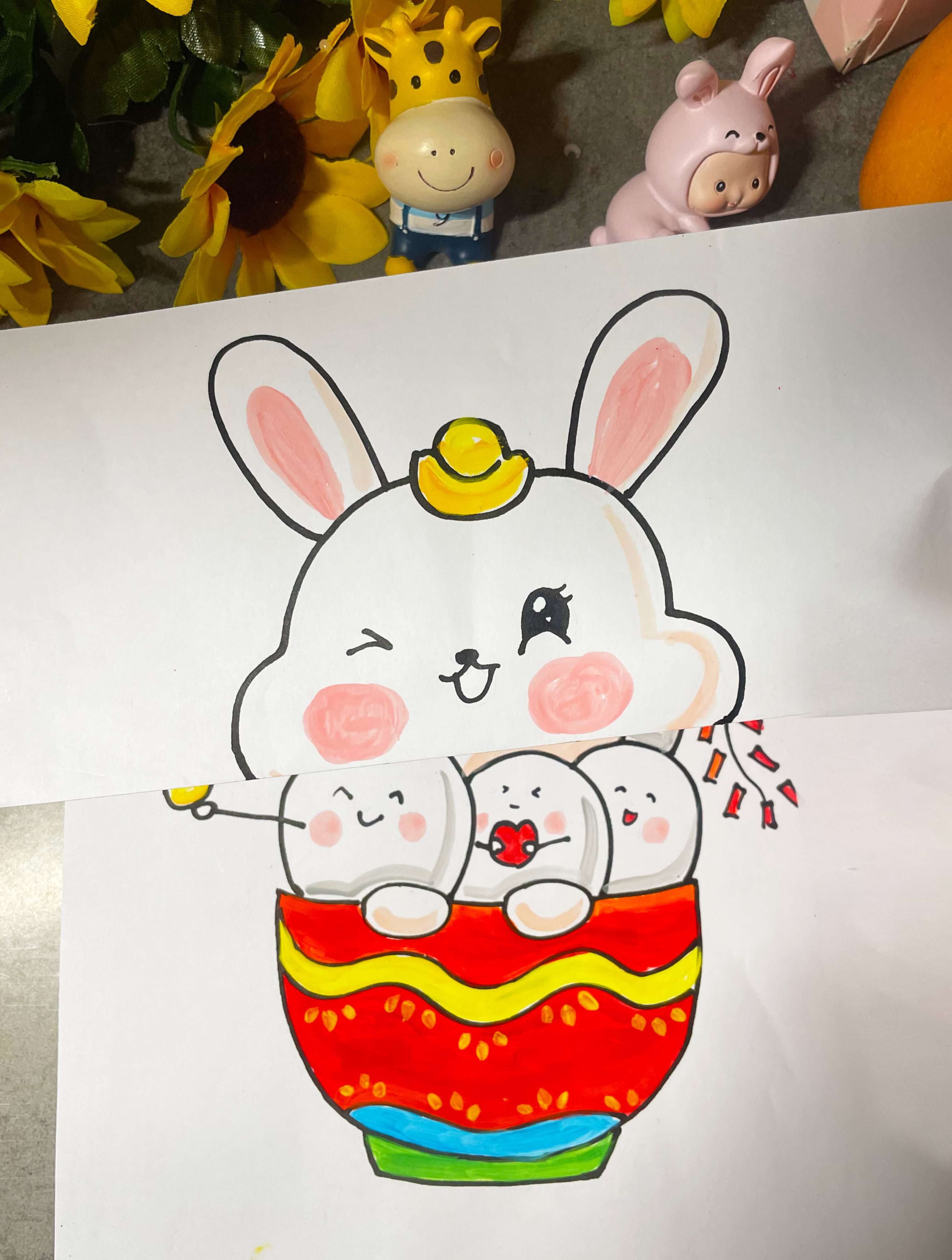 元宵节简笔画,这样画简单又好看,会画圆都能学会