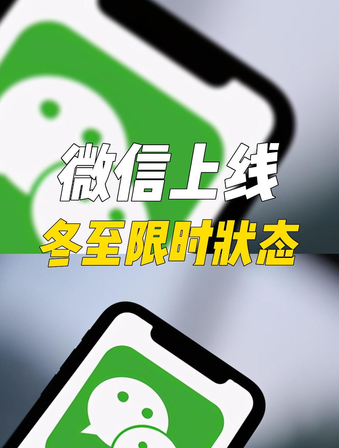 微信上线冬至限时状态:吃饺子和吃元宵,你的冬至吃哪个?