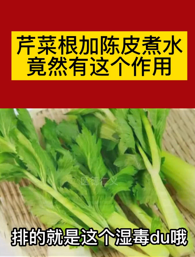 芹菜根加陈皮煮水竟然有这个作用