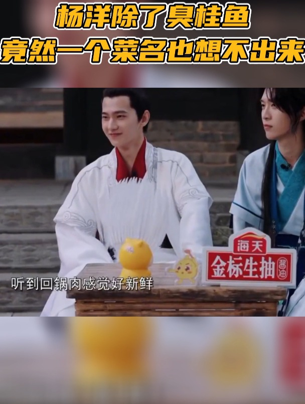 杨洋除了臭桂鱼竟然一个菜名也想不出来