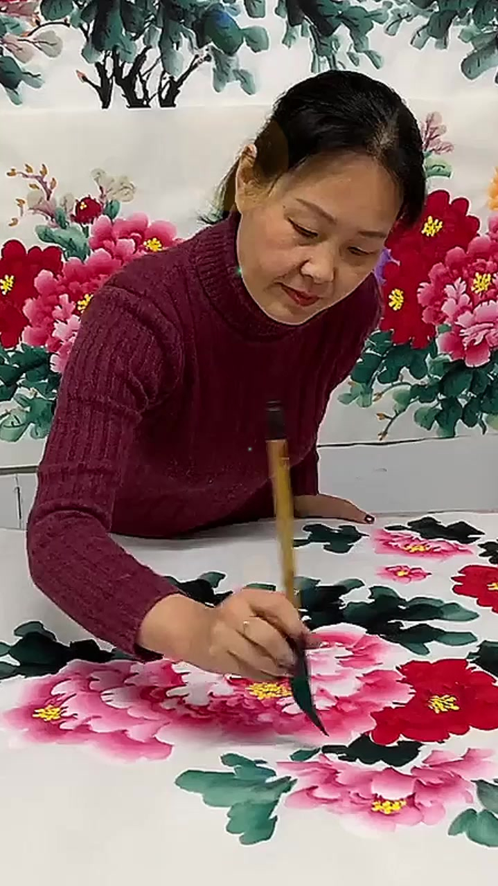 什么才是手绘国画,看看就知道了,坚持手绘国画传承文化艺术