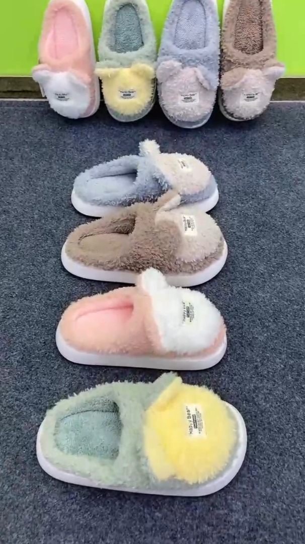 哎呦喂你鞋真好看小熊卡通男女情侣款棉拖鞋