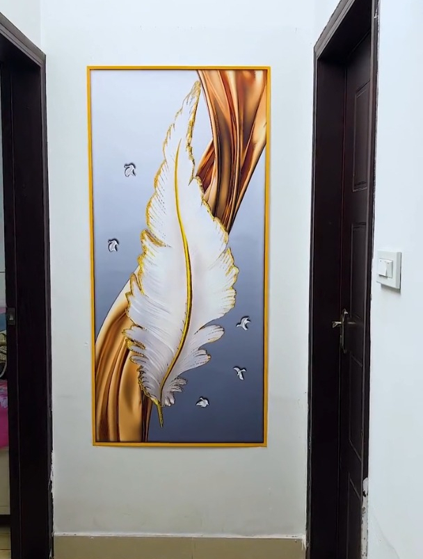 羽毛:纯洁、轻盈和永恒。装饰贴画 自粘壁画 墙贴画
