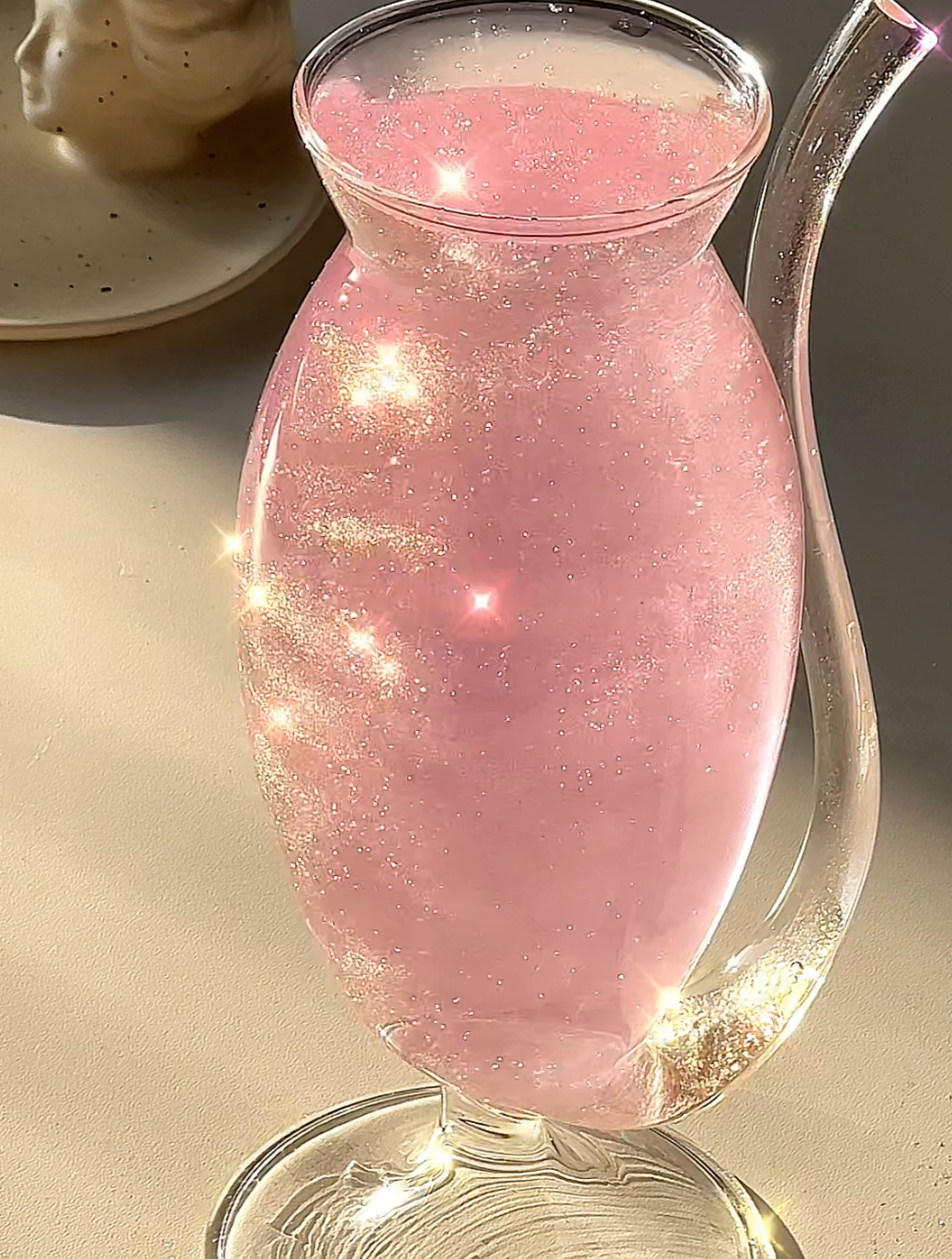 粉色浪漫鸡尾酒特调,氛围感爆棚