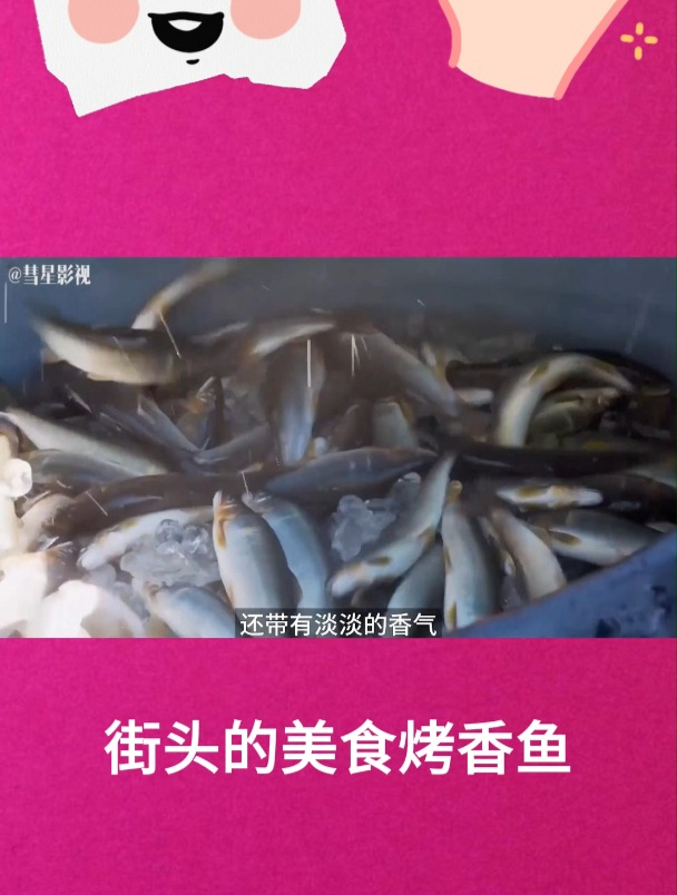街头的美食烤香鱼1