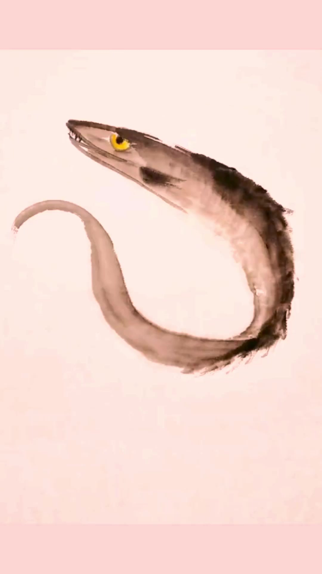 好看的国画,带鱼