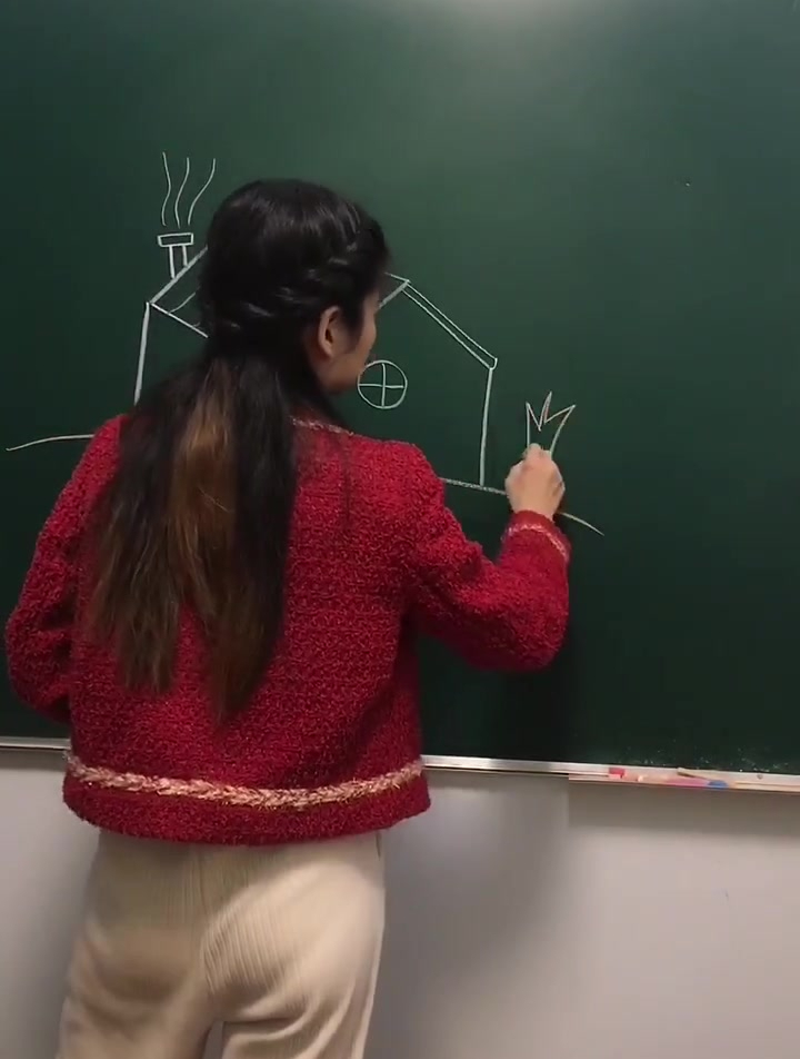 画一座漂亮的房子,儿童卡通建筑物简笔画,涂完色好漂亮