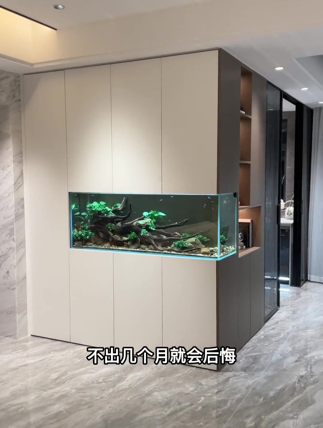 很多人说我家装这个生态鱼缸柜会后悔!