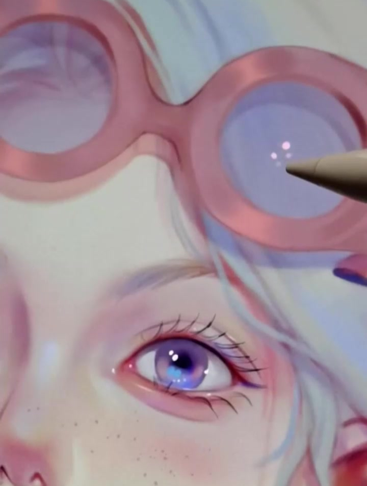 这次画的是哈利波特中的卢娜 记得艾特你喜欢的博主嗷