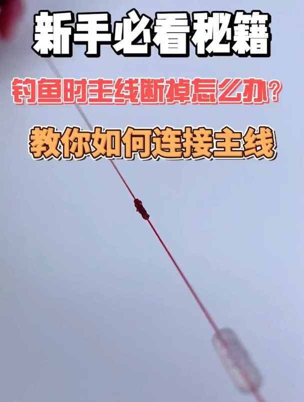 鱼线断了无法正常垂钓?老手分享这种接线方法,又省一笔私房钱!