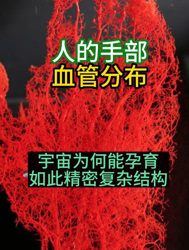 令人惊叹的手部血管分布!宇宙如何孕育出如此精密复杂有序的结构