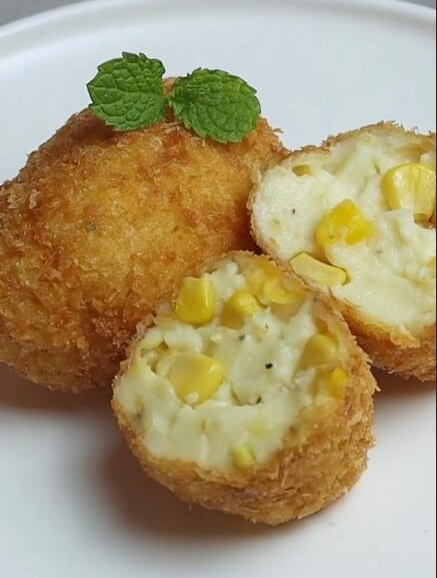 玉米奶酱可乐饼 Creamy Corn Croquette