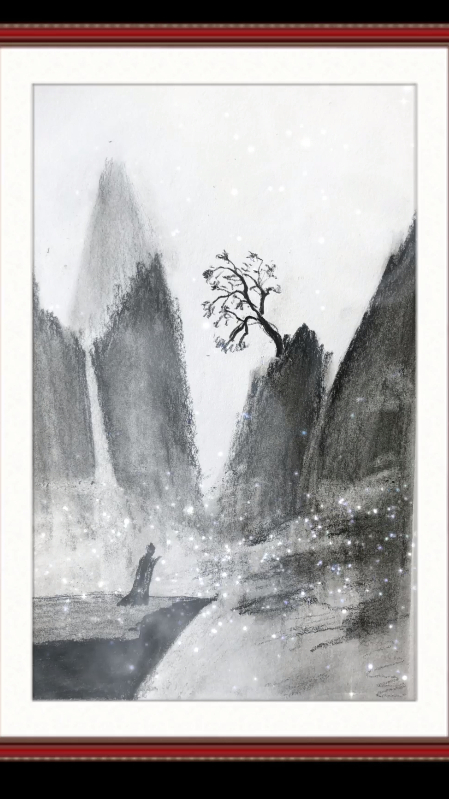 素描山水画,零基础教学,你学废了吗?