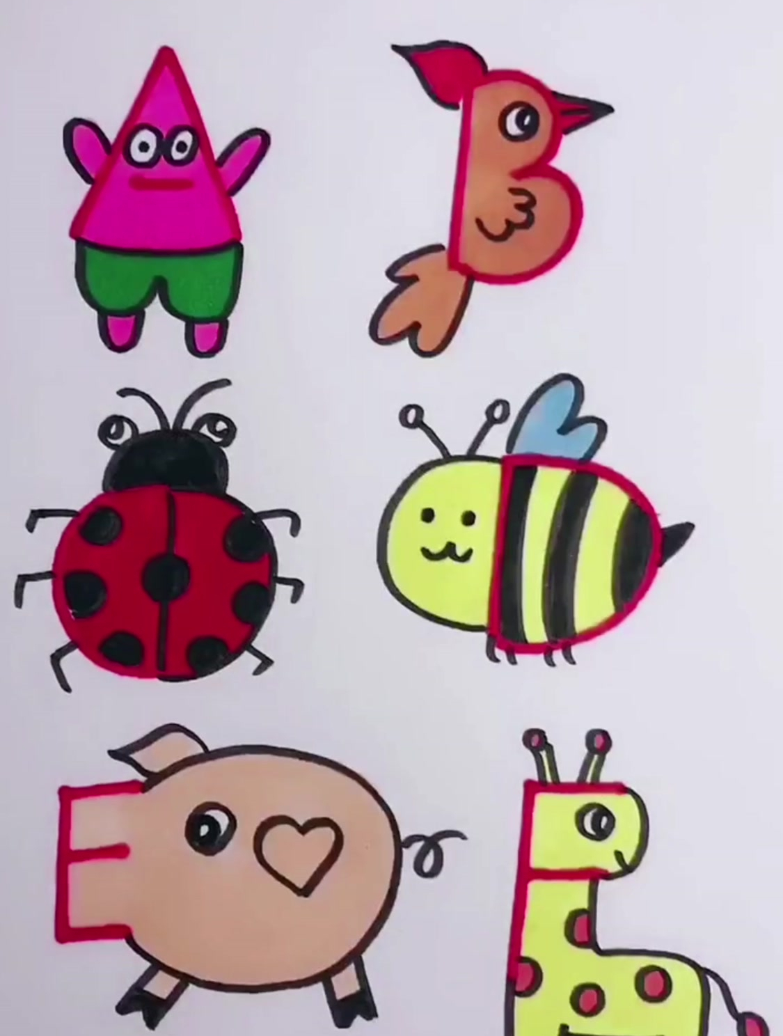 神奇的字母画来啦,看26个字母如何变身成各种简笔画!