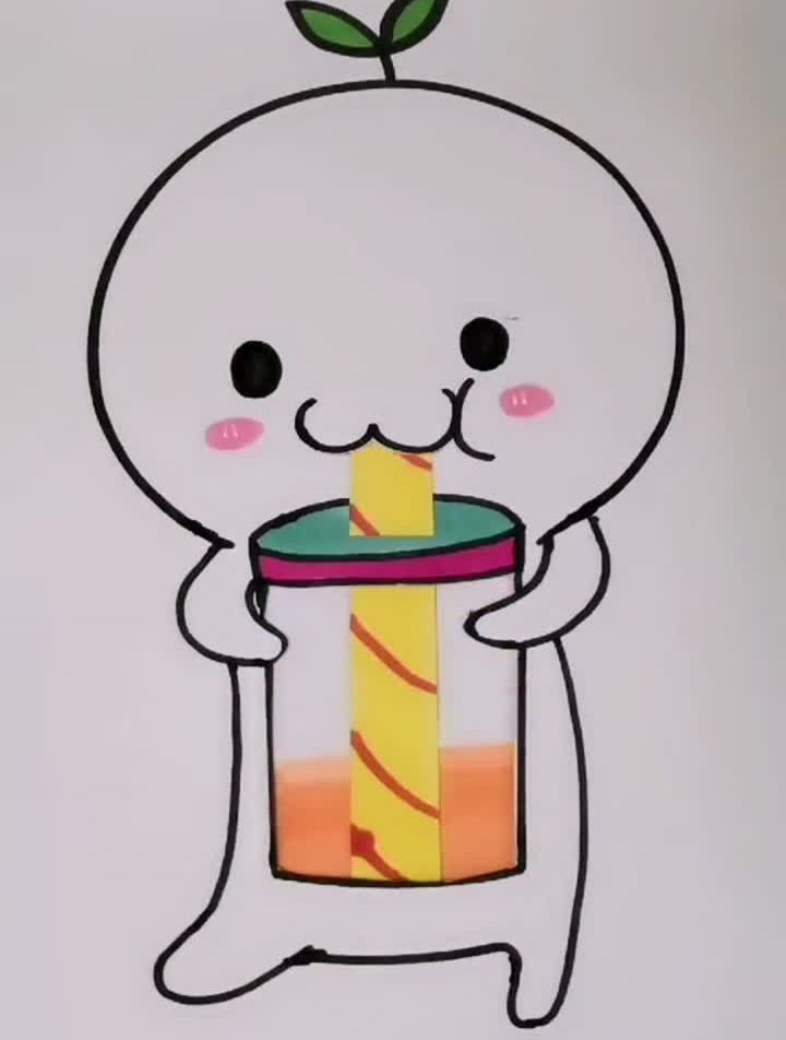 秋天的第一杯奶茶,要这样喝才有趣简笔画简笔画教程