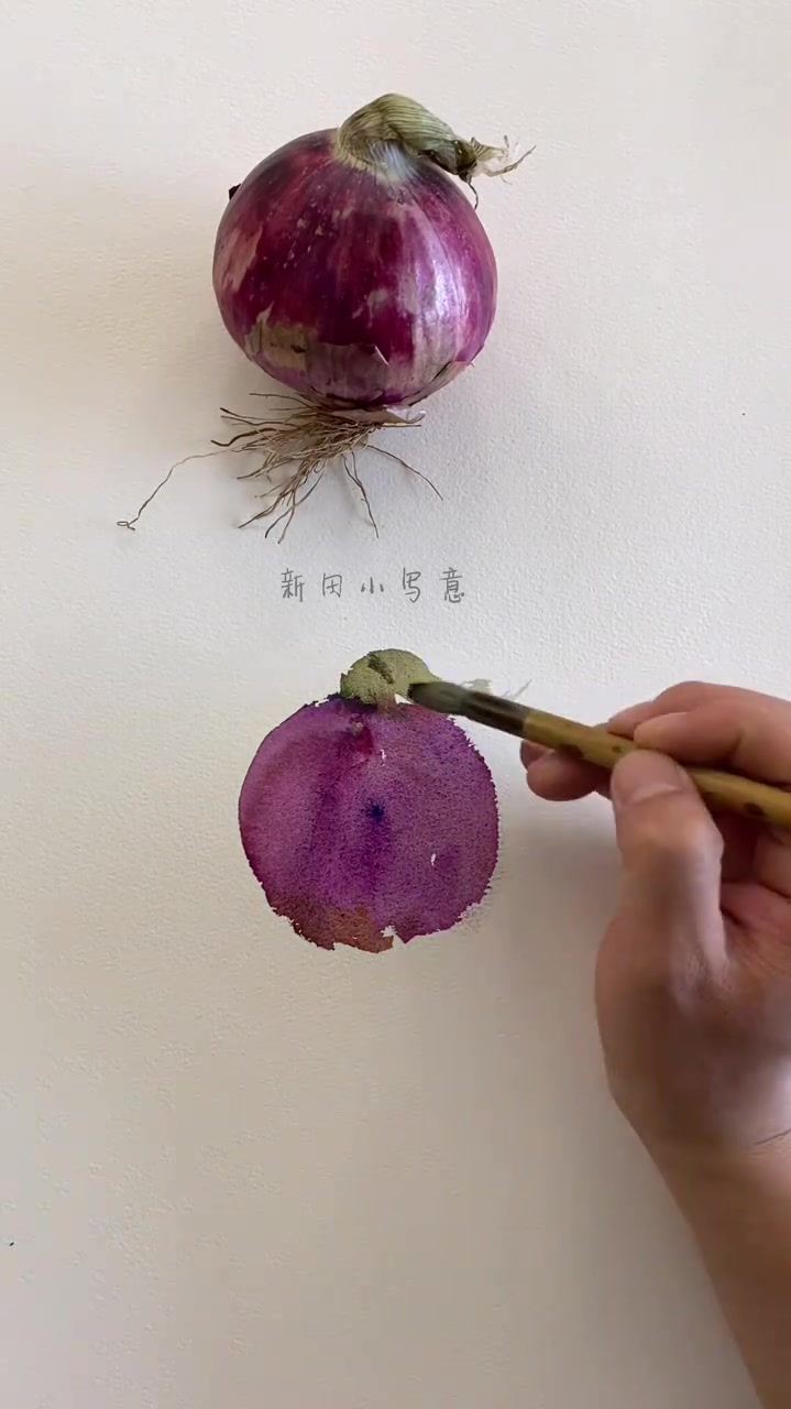菜市场的烟火气,小写意画洋葱炒点什么好呢,画画的日常