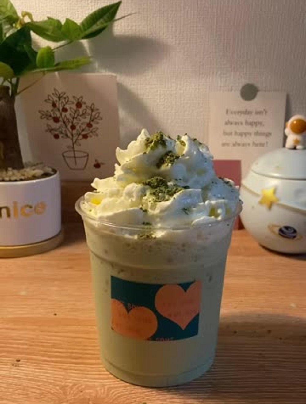 自制饮品:星巴克同款,抹茶星冰乐,这杯好喝又好看