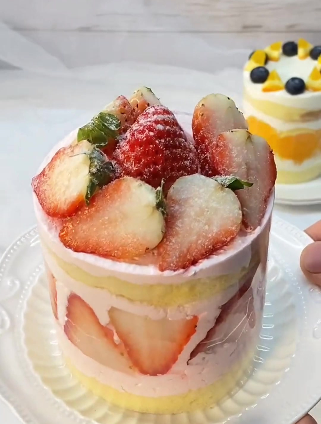 四寸水果蛋糕分享,~不光颜值在线,口味超赞~